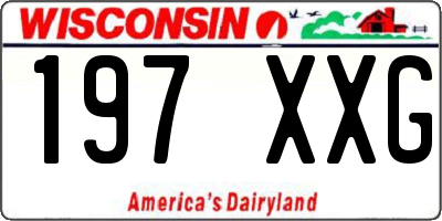 WI license plate 197XXG
