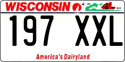 WI license plate 197XXL