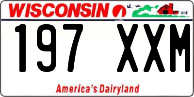 WI license plate 197XXM