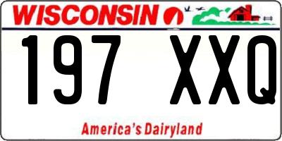 WI license plate 197XXQ