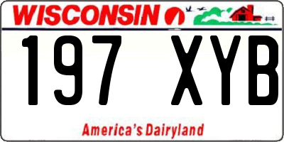 WI license plate 197XYB