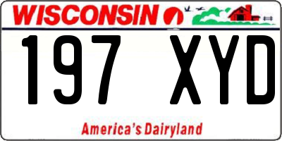 WI license plate 197XYD