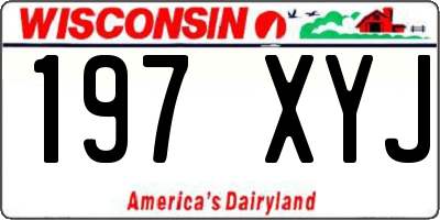 WI license plate 197XYJ