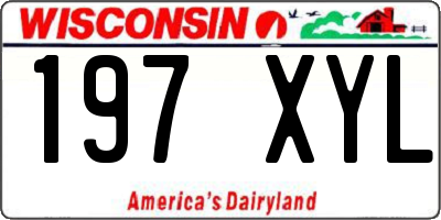 WI license plate 197XYL