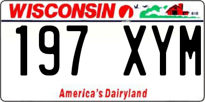 WI license plate 197XYM