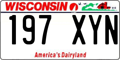 WI license plate 197XYN