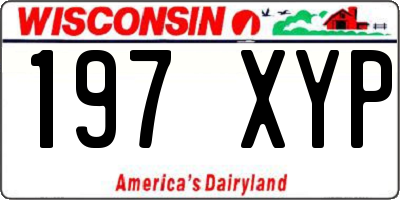 WI license plate 197XYP