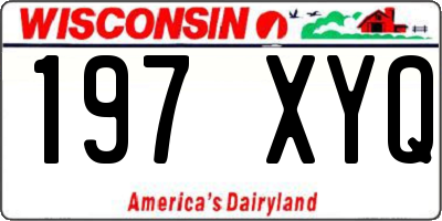 WI license plate 197XYQ