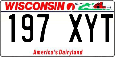 WI license plate 197XYT