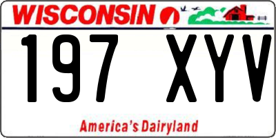 WI license plate 197XYV