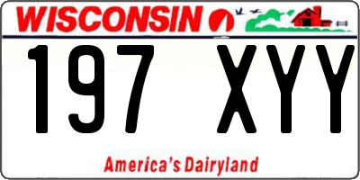 WI license plate 197XYY