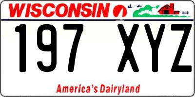 WI license plate 197XYZ