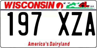 WI license plate 197XZA