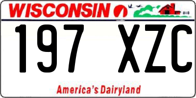 WI license plate 197XZC