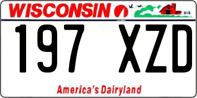 WI license plate 197XZD