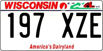 WI license plate 197XZE