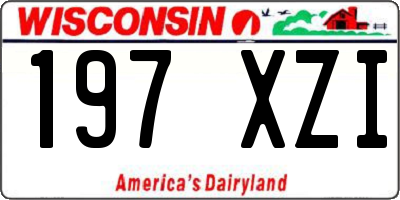WI license plate 197XZI
