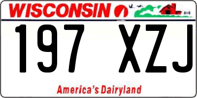 WI license plate 197XZJ