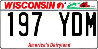 WI license plate 197YDM