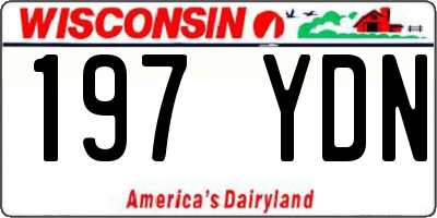 WI license plate 197YDN