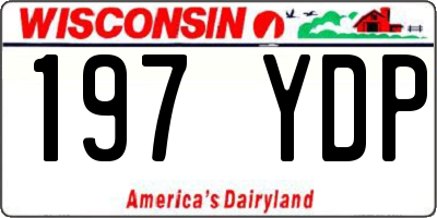 WI license plate 197YDP