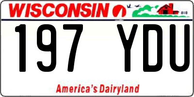 WI license plate 197YDU