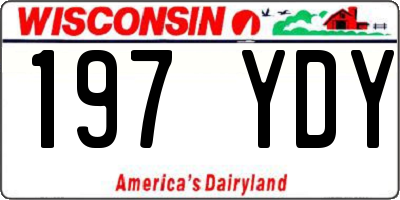 WI license plate 197YDY