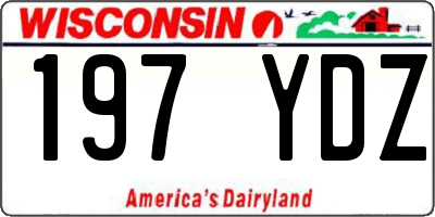 WI license plate 197YDZ