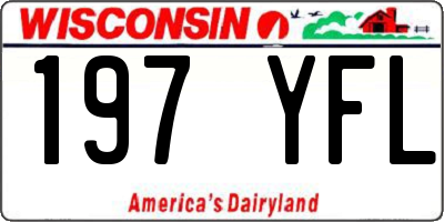 WI license plate 197YFL