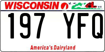 WI license plate 197YFQ