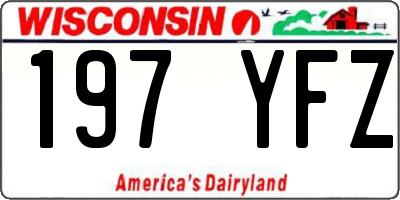 WI license plate 197YFZ