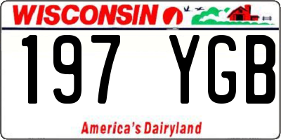 WI license plate 197YGB