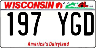 WI license plate 197YGD