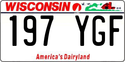 WI license plate 197YGF