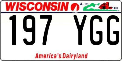 WI license plate 197YGG