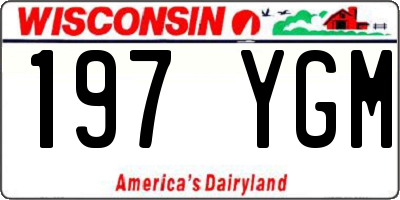 WI license plate 197YGM