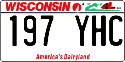 WI license plate 197YHC