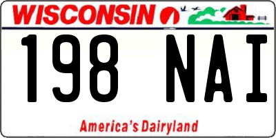 WI license plate 198NAI
