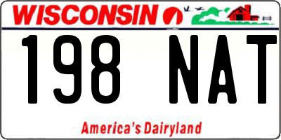 WI license plate 198NAT