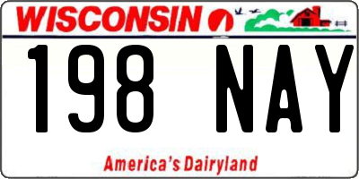 WI license plate 198NAY