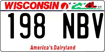 WI license plate 198NBV