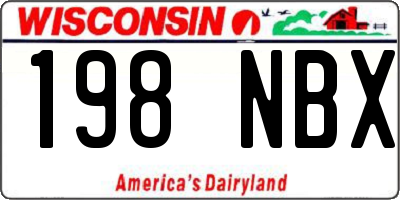 WI license plate 198NBX