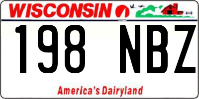 WI license plate 198NBZ