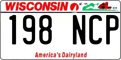 WI license plate 198NCP