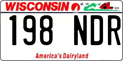 WI license plate 198NDR
