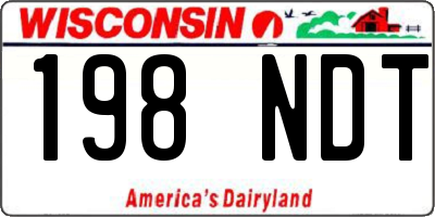 WI license plate 198NDT