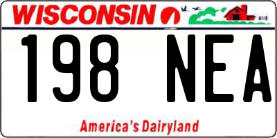 WI license plate 198NEA