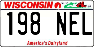 WI license plate 198NEL