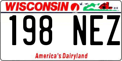 WI license plate 198NEZ