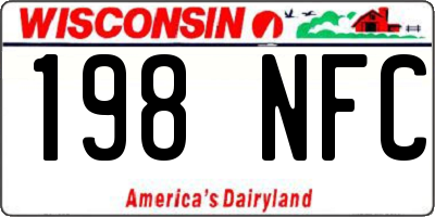 WI license plate 198NFC